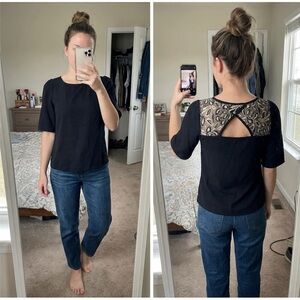Manito USA Black Floral Blouse